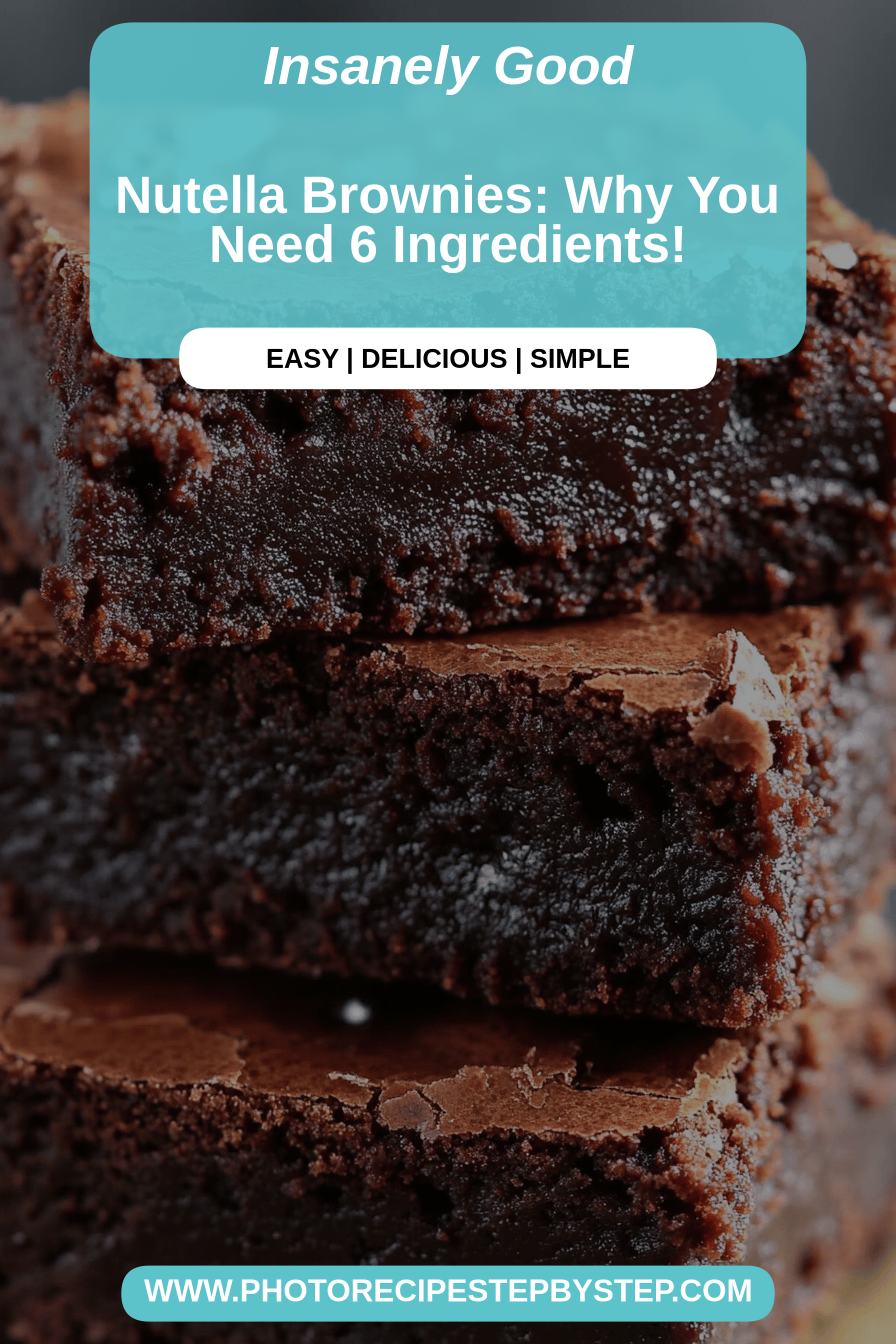 Nutella brownies final dish beautifully presented and ready to serve
