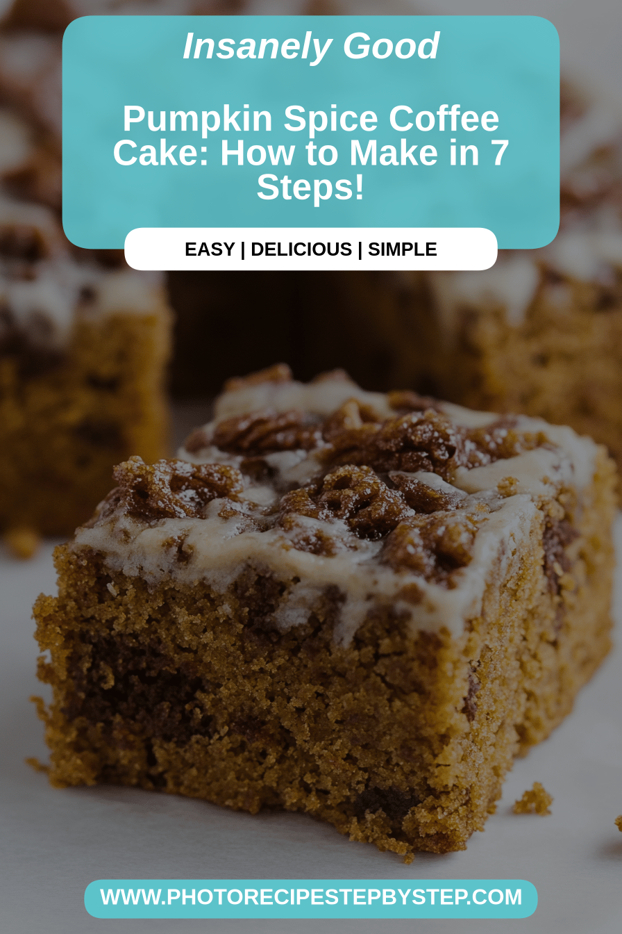 Pumpkin spice coffee cake final dish beautifully presented and ready to serve