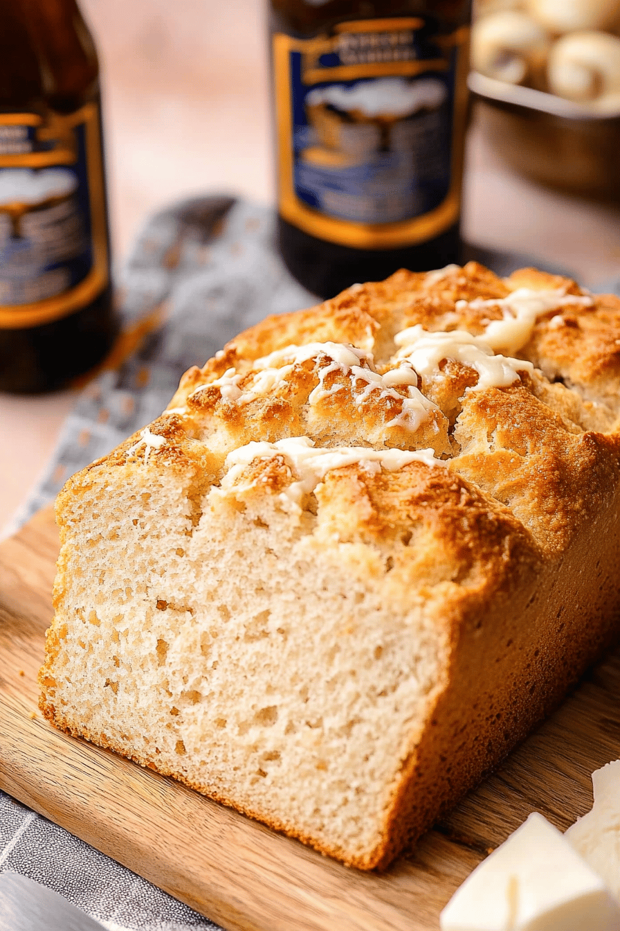 beer bread ingredients organized and measured on kitchen counter