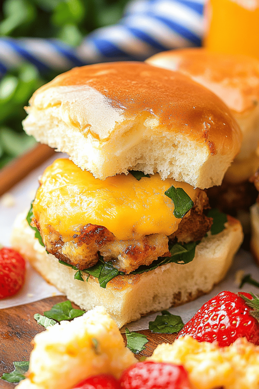 breakfast sliders ingredients organized and measured on kitchen counter