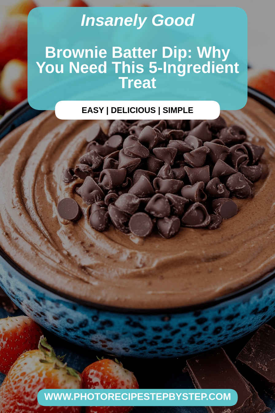 brownie batter dip final dish beautifully presented and ready to serve