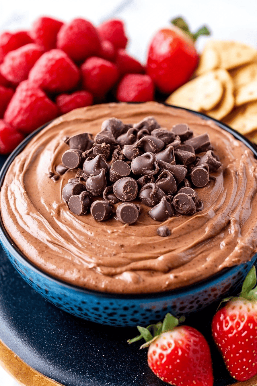 brownie batter dip slice on plate showing perfect texture and swirl pattern