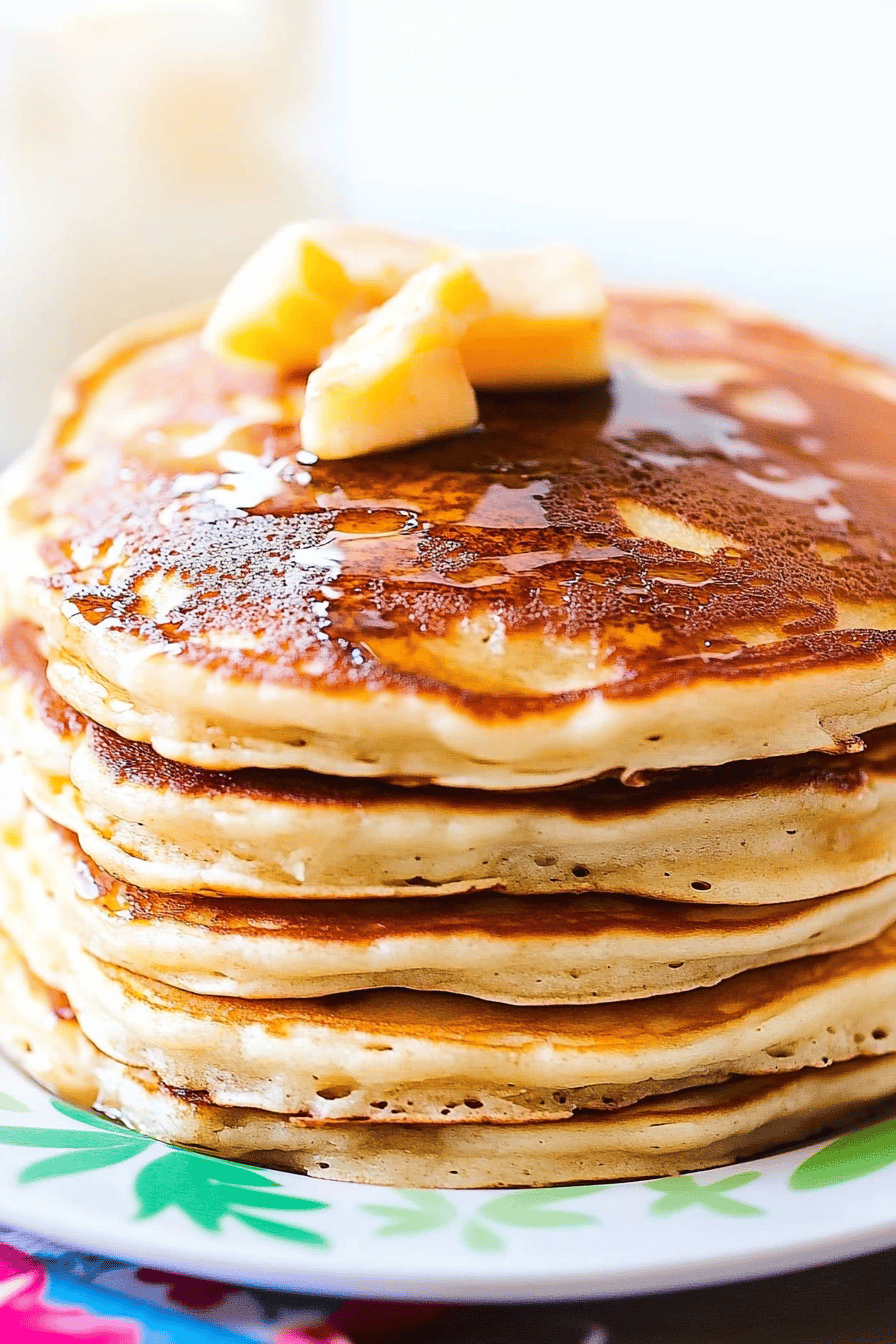 buttermilk pancakes ingredients organized and measured on kitchen counter