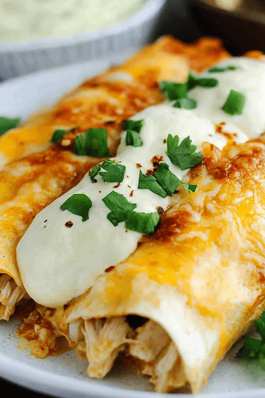 chicken enchiladas ingredients organized and measured on kitchen counter
