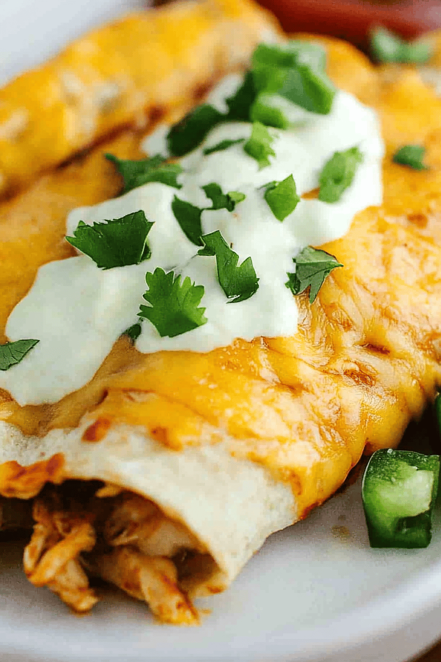chicken enchiladas slice on plate showing perfect texture and swirl pattern
