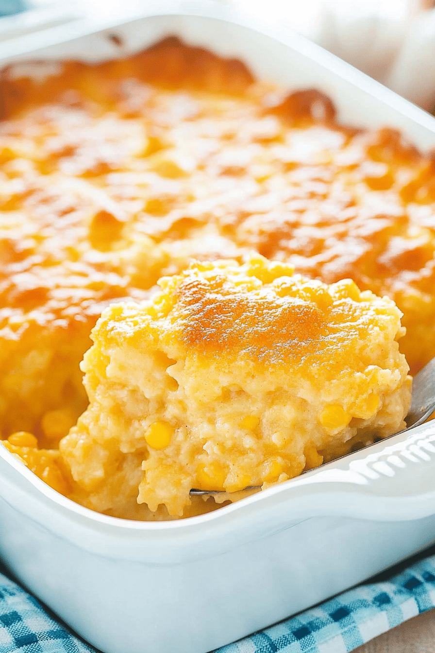 corn casserole ingredients organized and measured on kitchen counter