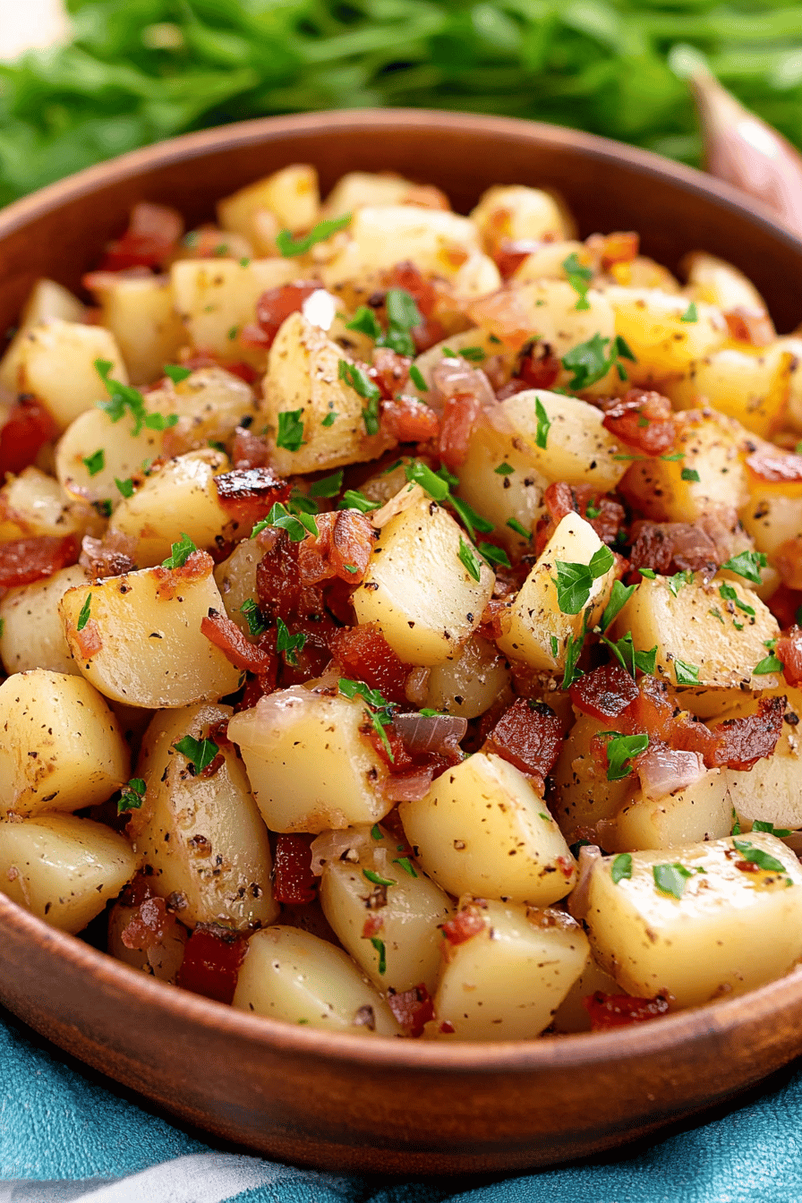 german potato salad ingredients organized and measured on kitchen counter