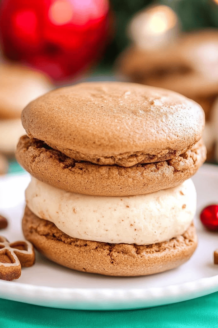 gingerbread whoopie pies ingredients organized and measured on kitchen counter