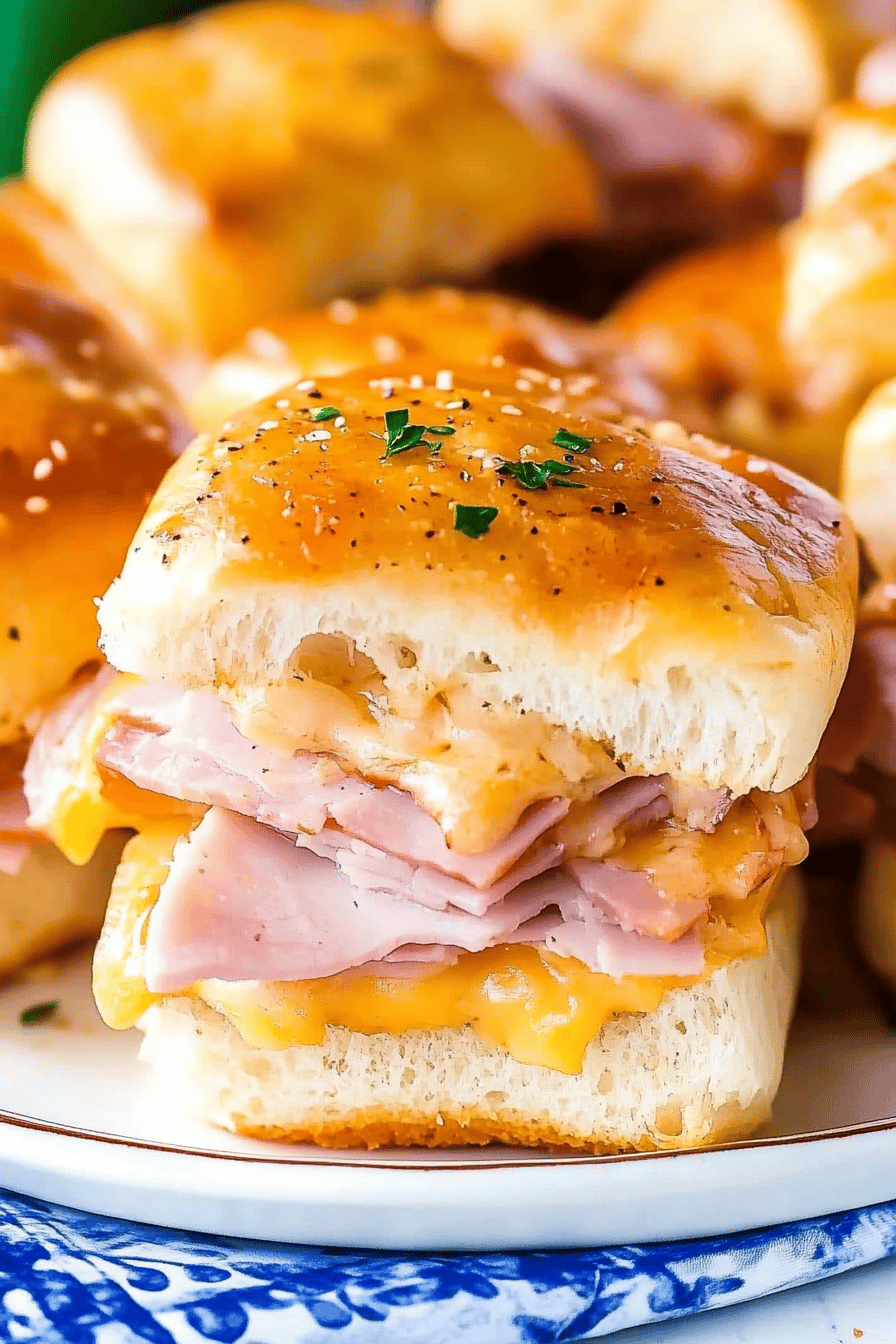 ham and cheese sliders ingredients organized and measured on kitchen counter