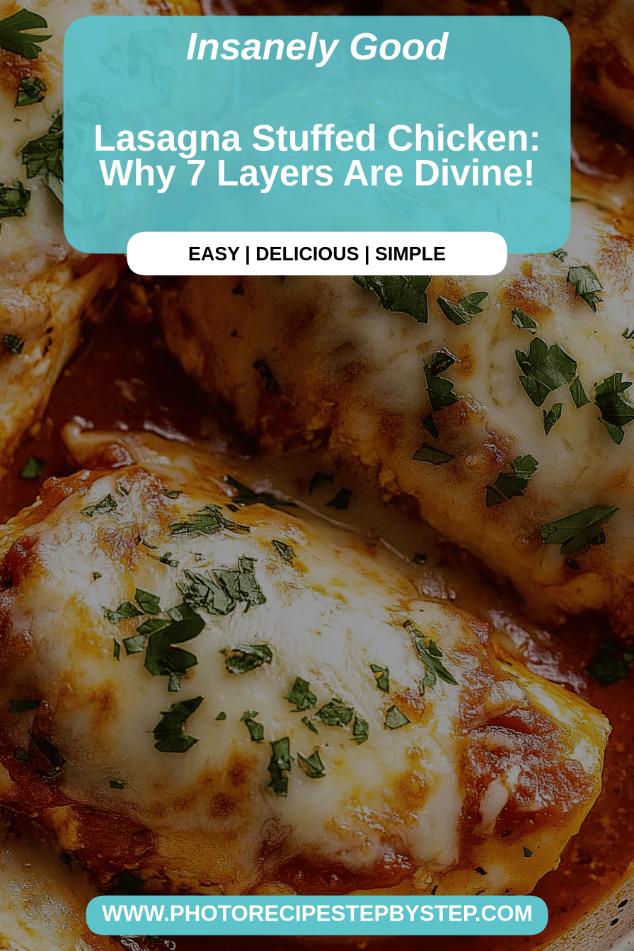 lasagna stuffed chicken final dish beautifully presented and ready to serve