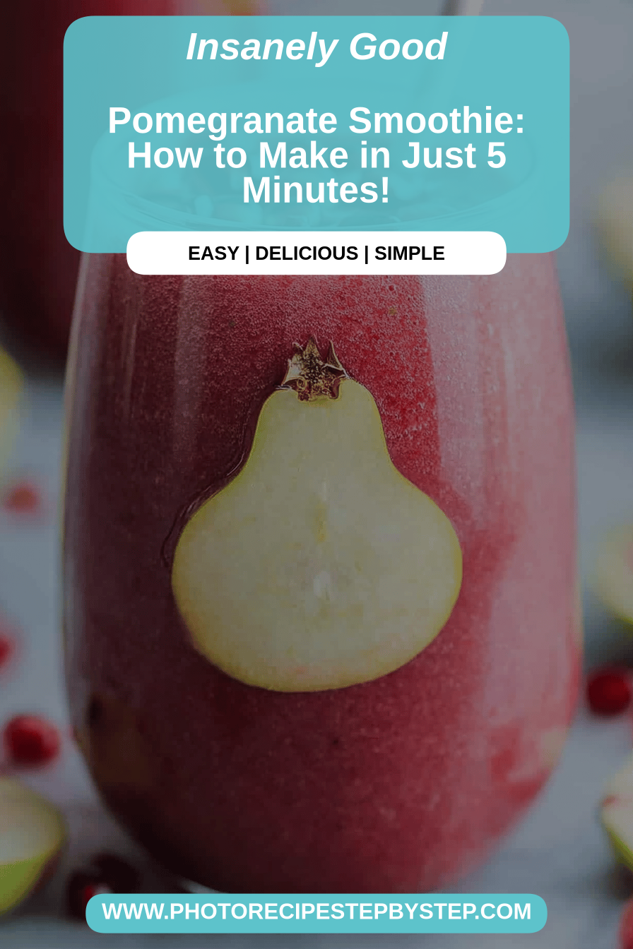 pomegranate smoothie final dish beautifully presented and ready to serve