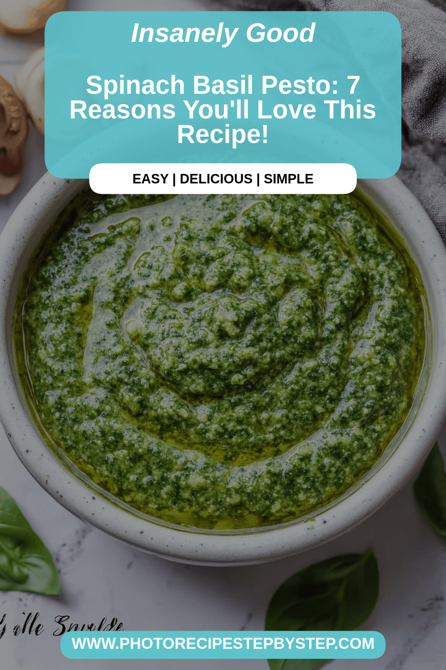 spinach basil pesto final dish beautifully presented and ready to serve