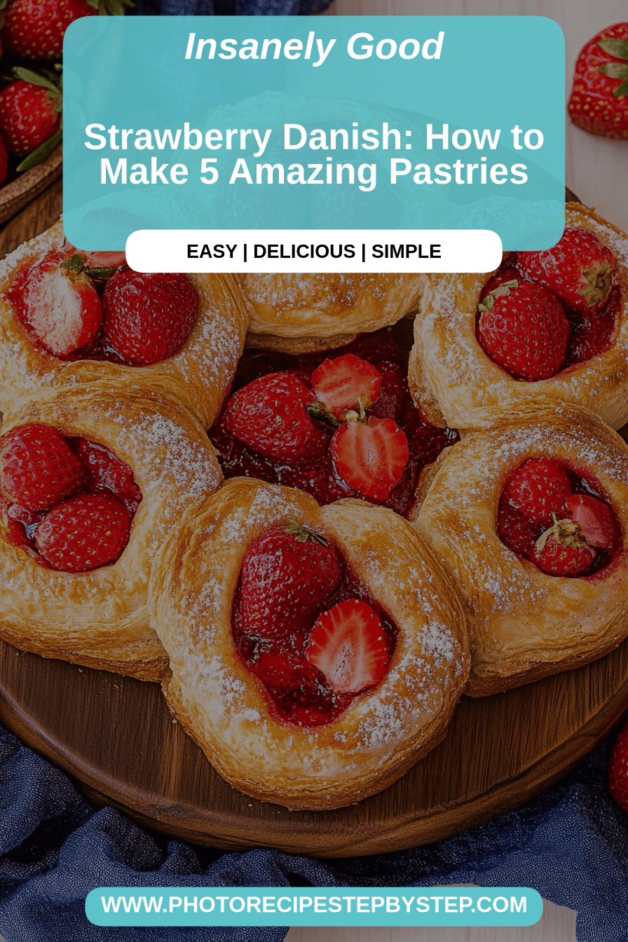 strawberry danish final dish beautifully presented and ready to serve