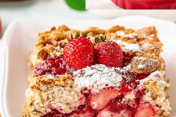 strawberry dump cake